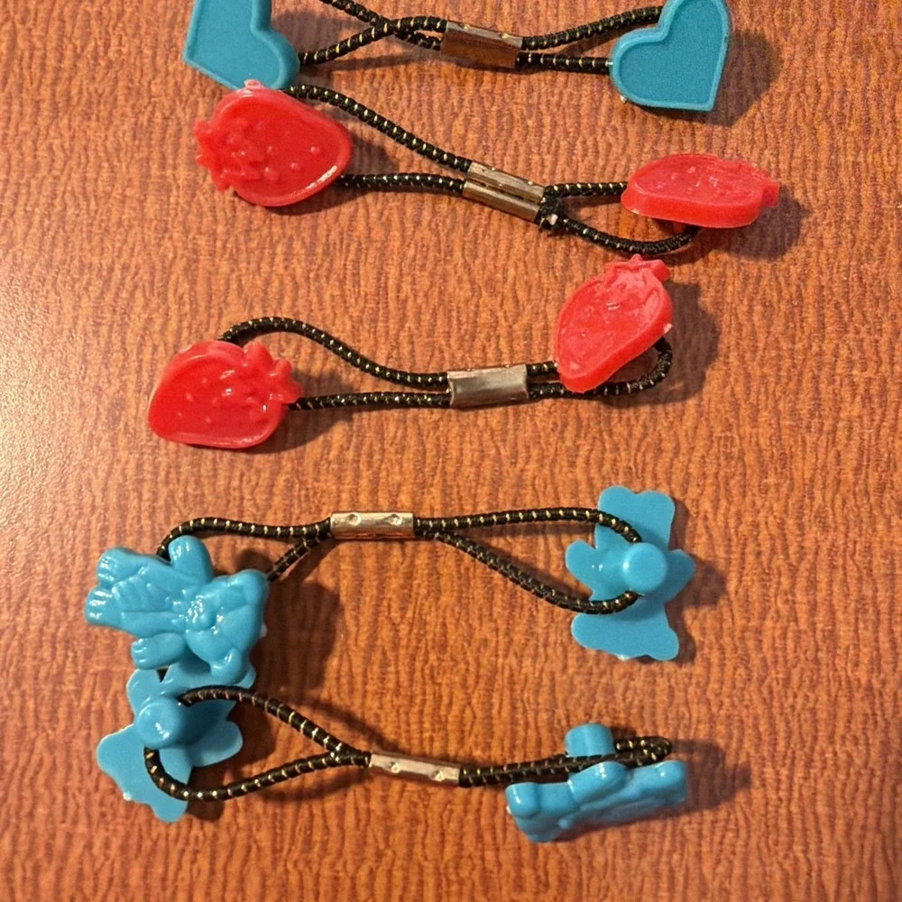 Goody Vtg Ponytail Holders Twin Ball Heart Style Bead Hair Ties Set Of 12 Pairs‎